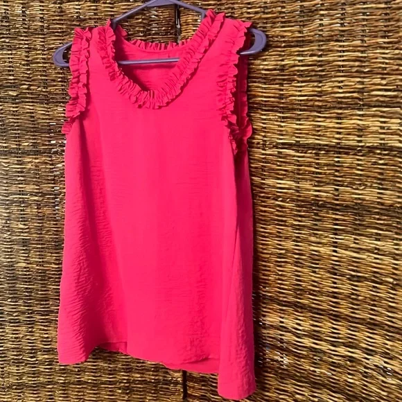 Pink Ruffle Top - Picture 1 of 5